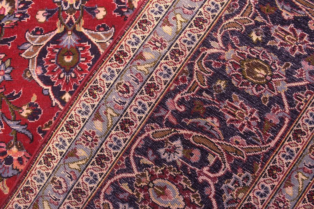 Traditional handmade Persian vintage distressed Red Blue Hand Knotted RECTANGLE 100% WOOL area rug 9 x 13