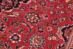 handmade Traditional Kashan Red Blue Hand Knotted RECTANGLE 100% WOOL area rug 8 x 11