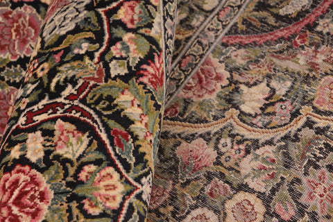 handmade Traditional Regular Black Green Hand Knotted RECTANGLE 100% WOOL area rug 10x14