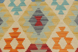 handmade Geometric Kilim Beige Gray Hand-Woven RECTANGLE 100% WOOL area rug 5 x 7
