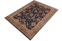 handmade Traditional Agra Drk.green Dark Gold Hand Knotted RECTANGLE 100% WOOL area rug 10' x 14'