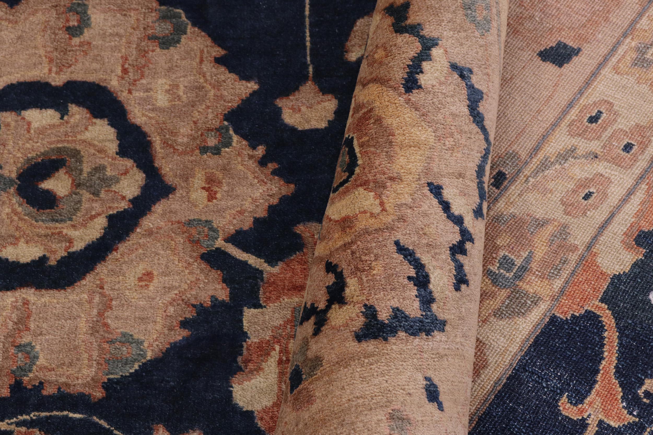 handmade Traditional Agra Drk.green Dark Gold Hand Knotted RECTANGLE 100% WOOL area rug 10' x 14'