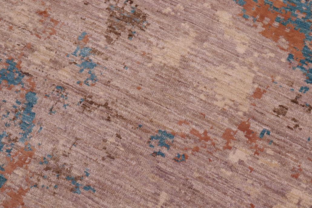 handmade Modern Modern Gray Blue Hand Knotted RECTANGLE WOOL&SILK area rug 9 x 12