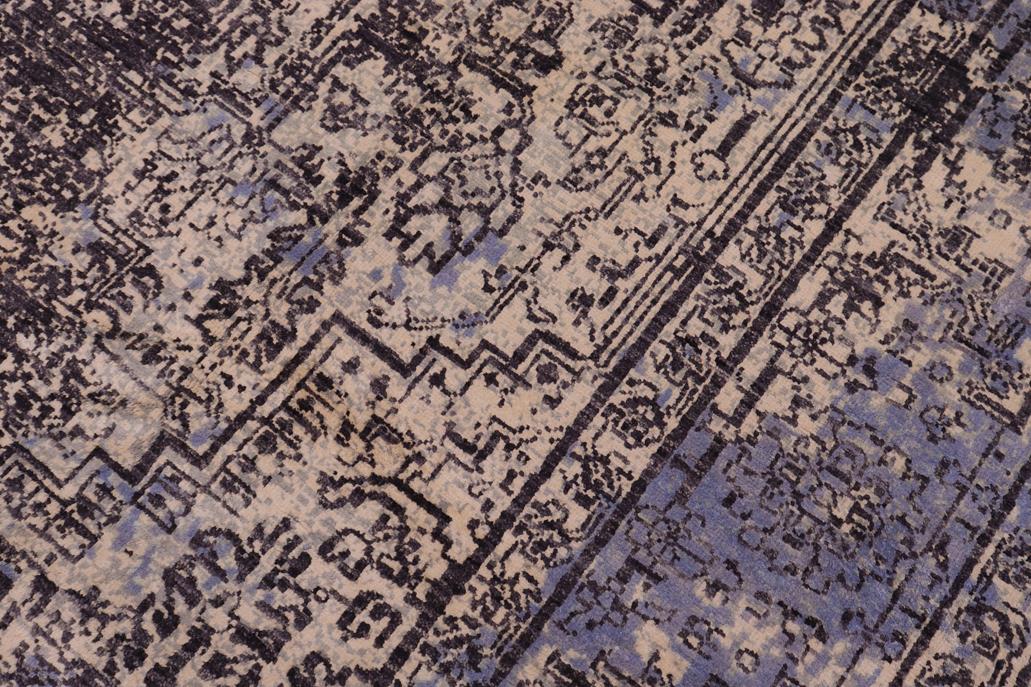 handmade Modern Modern Beige Charcoal Hand Knotted RECTANGLE WOOL&SILK area rug 9 x 12