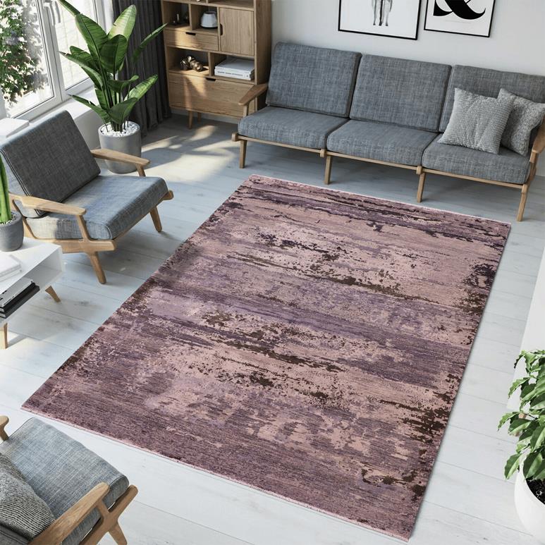 handmade Modern Modern Gray Charcoal Hand Knotted RECTANGLE WOOL&SILK area rug 8 x 10