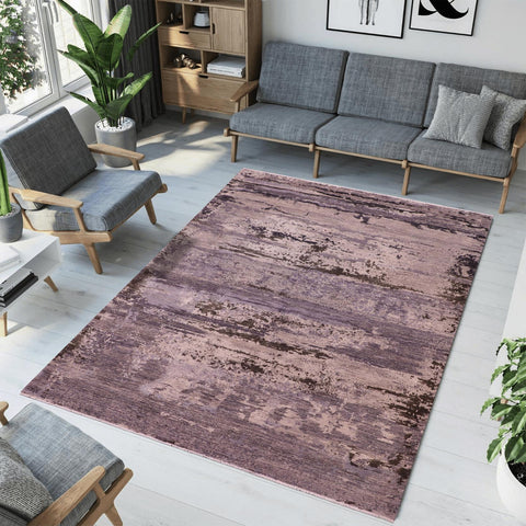 handmade Modern Modern Gray Charcoal Hand Knotted RECTANGLE WOOL&SILK area rug 8' x 10'
