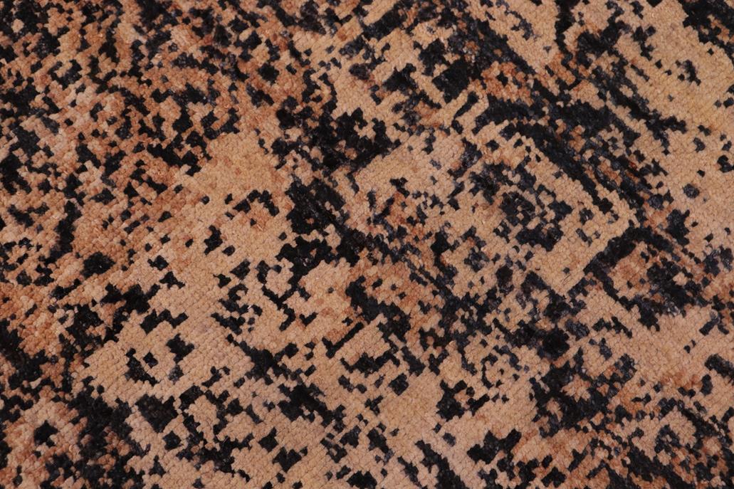 handmade Modern Modern Black Beige Hand Knotted RECTANGLE 100% WOOL area rug 9 x 12