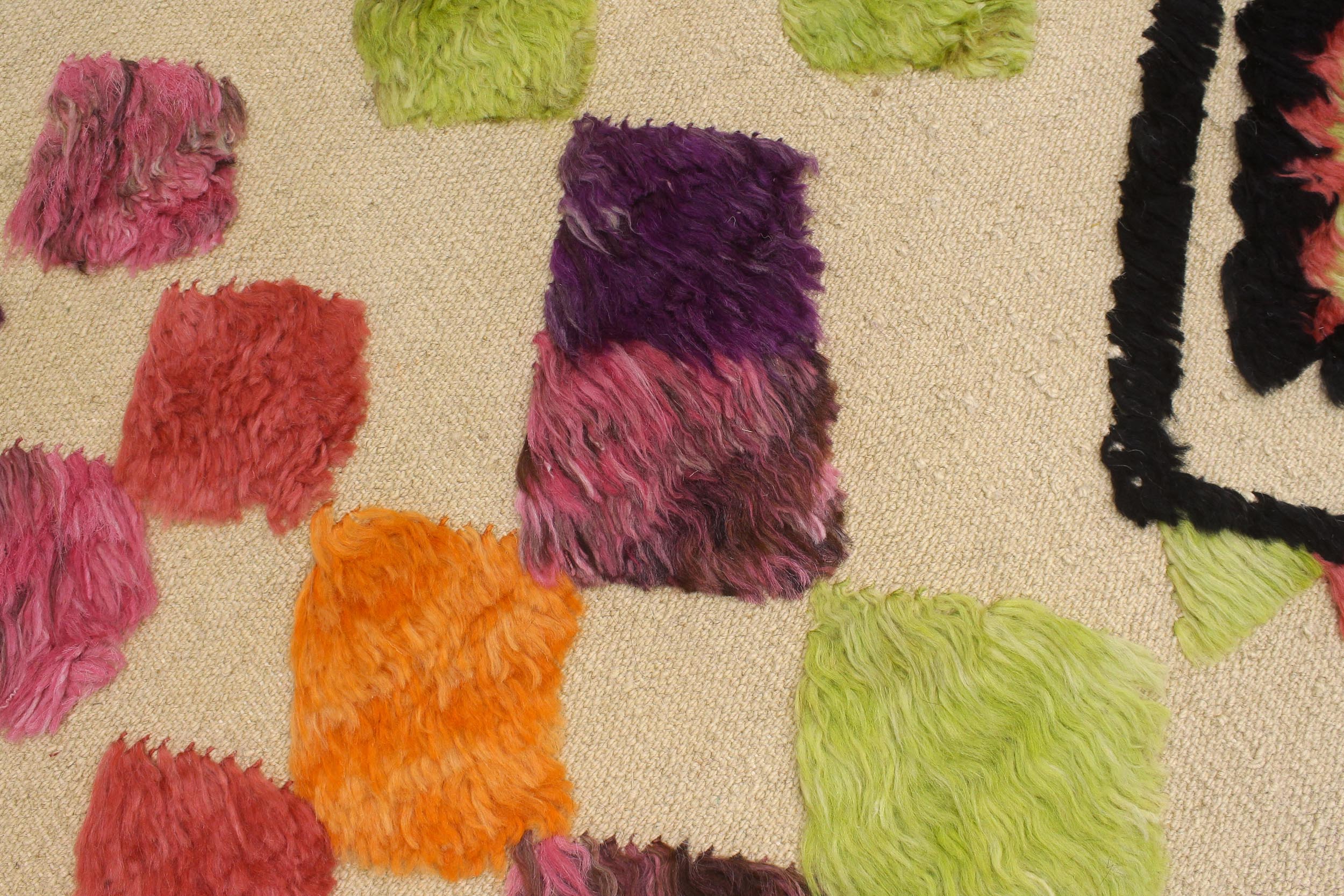 handmade Geometric Moroccan Hi Beige Orange Hand Knotted RECTANGLE 100% WOOL area rug 5' x 8'