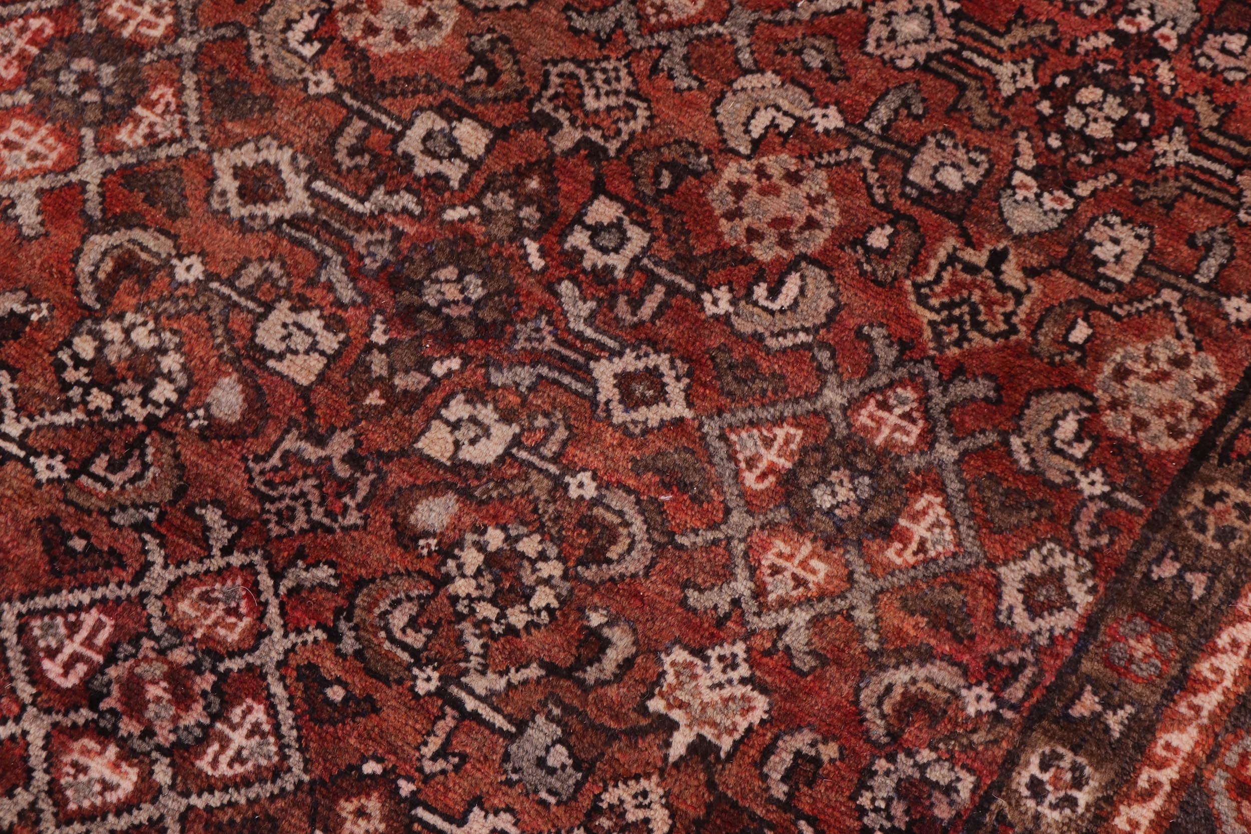handmade Traditional Tabriz Red Brown Hand Knotted RUNNER 100% WOOL area rug 3 x 10