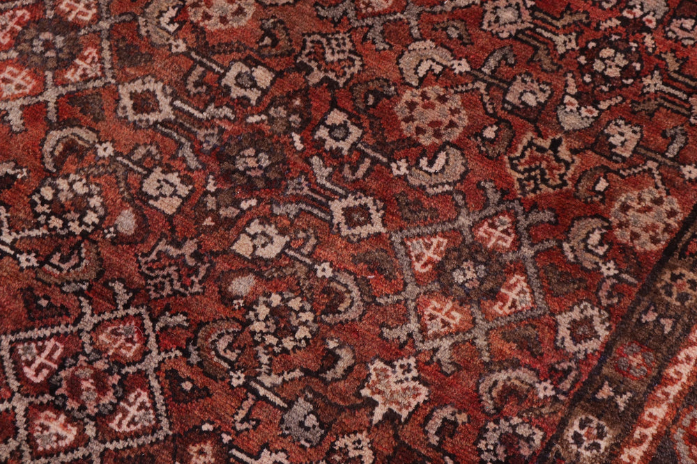 handmade Traditional Tabriz Red Brown Hand Knotted RUNNER 100% WOOL area rug 3 x 10