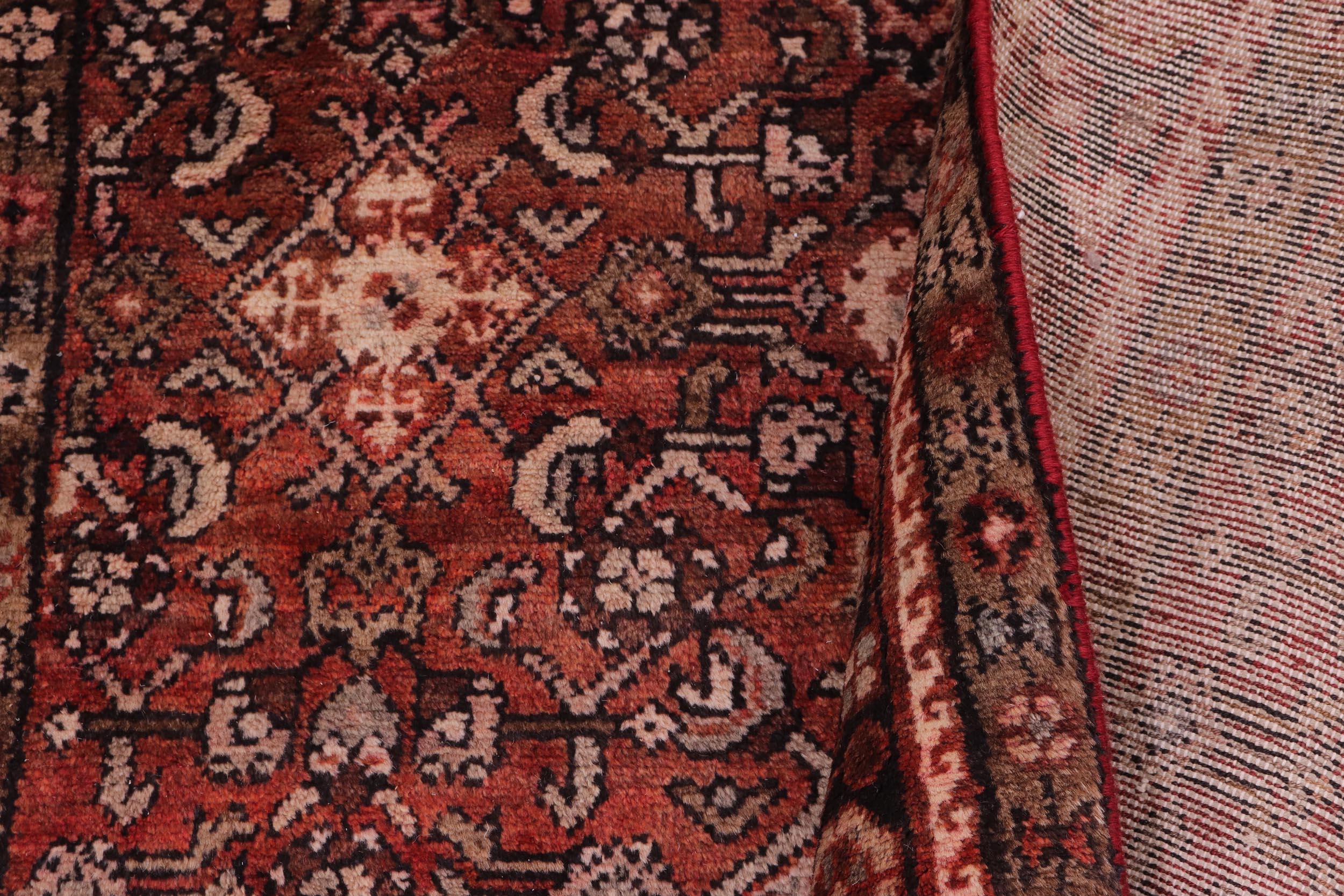 handmade Traditional Tabriz Red Brown Hand Knotted RUNNER 100% WOOL area rug 3 x 10