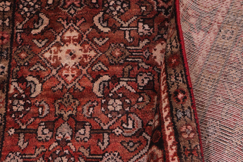 handmade Traditional Tabriz Red Brown Hand Knotted RUNNER 100% WOOL area rug 3 x 10