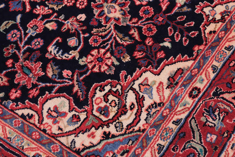 handmade Traditional Kashan Blue Red Hand Knotted RECTANGLE 100% WOOL area rug 4 x 6