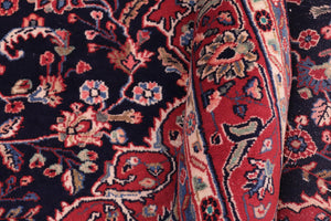 handmade Traditional Kashan Blue Red Hand Knotted RECTANGLE 100% WOOL area rug 4 x 6