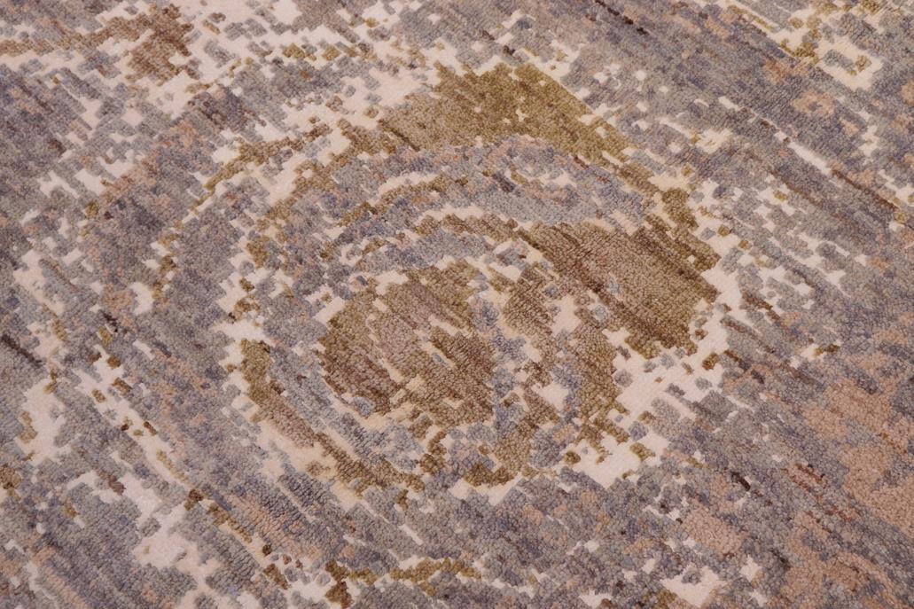 handmade Modern Modern Gray Brown Hand Knotted RECTANGLE WOOL&SILK area rug 8 x 10