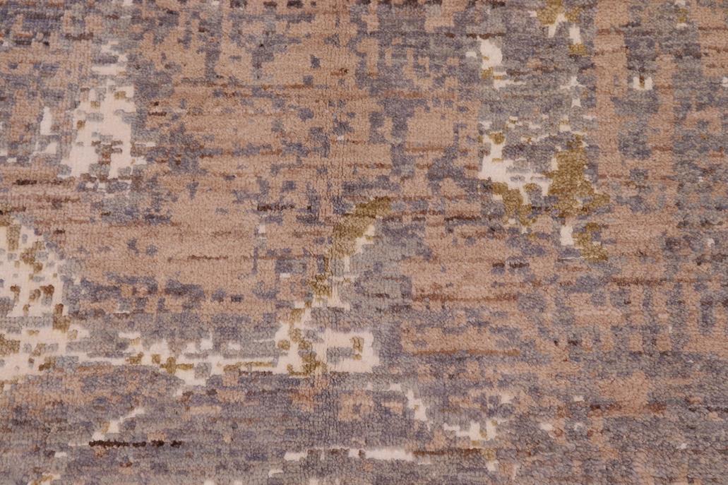 handmade Modern Modern Gray Brown Hand Knotted RECTANGLE WOOL&SILK area rug 8 x 10