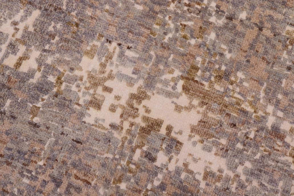 handmade Modern Modern Gray Brown Hand Knotted RECTANGLE WOOL&SILK area rug 8 x 10