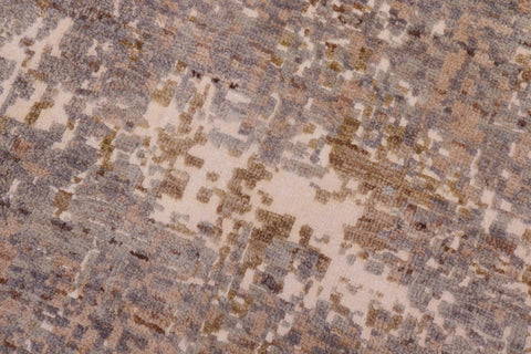 handmade Modern Modern Gray Brown Hand Knotted RECTANGLE WOOL&SILK area rug 8' x 10'