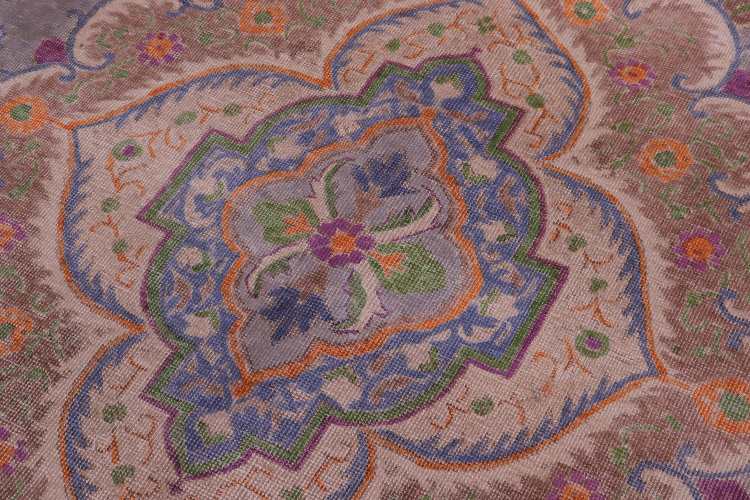 handmade Vintage Tabriz Gray Tan Hand Knotted RECTANGLE 100% WOOL area rug 10' x 12'