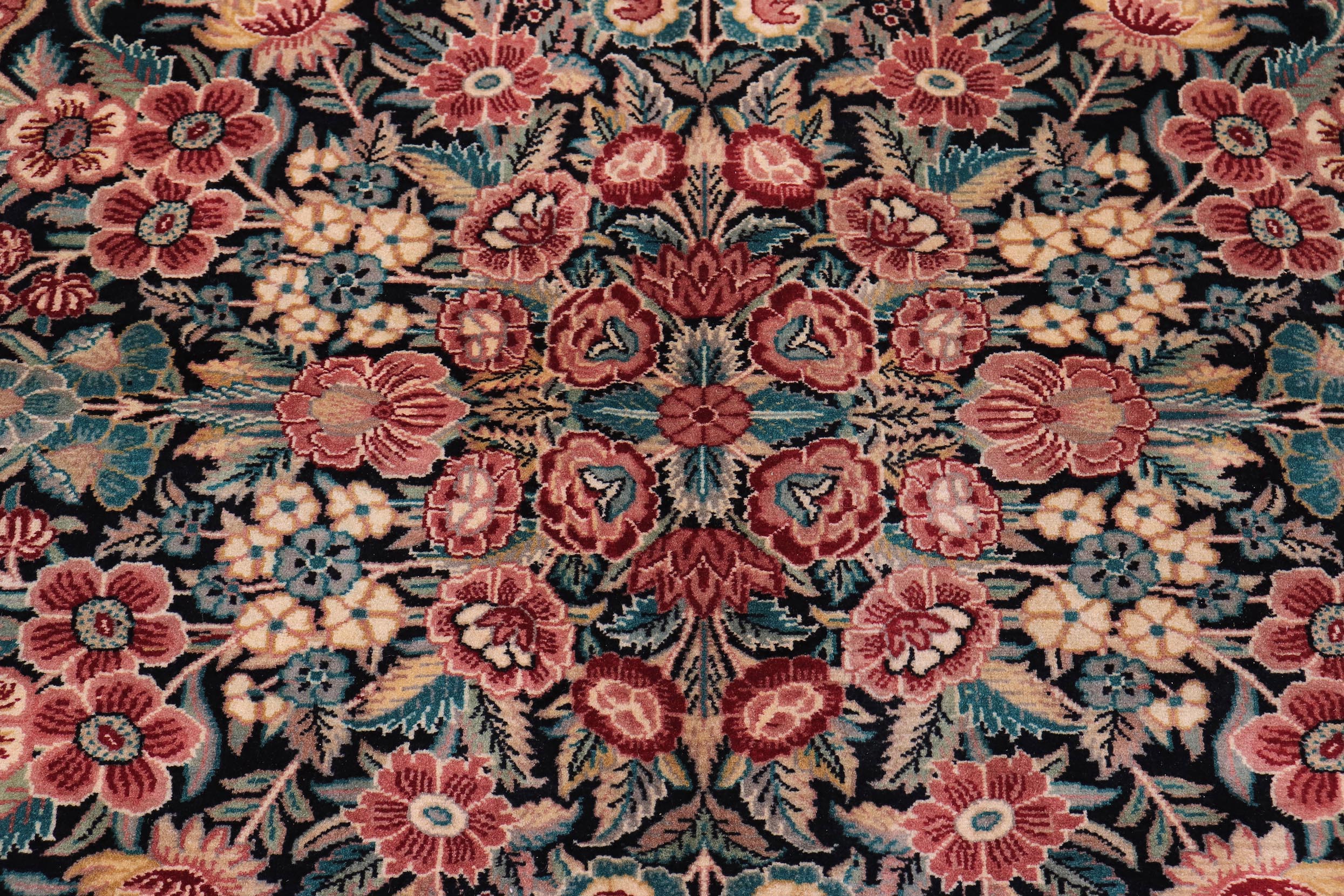 handmade Traditional Abusson Black Red Hand Knotted RECTANGLE 100% WOOL area rug 9x12
