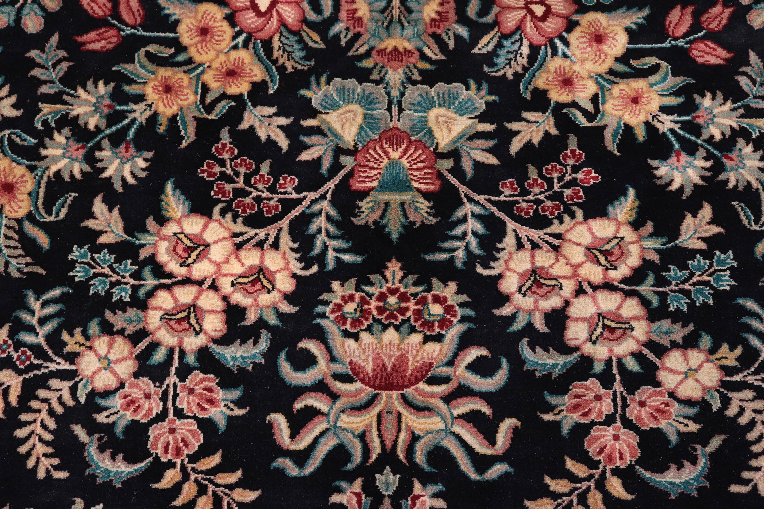 handmade Traditional Abusson Black Red Hand Knotted RECTANGLE 100% WOOL area rug 9x12
