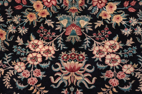 handmade Traditional Abusson Black Red Hand Knotted RECTANGLE 100% WOOL area rug 9x12