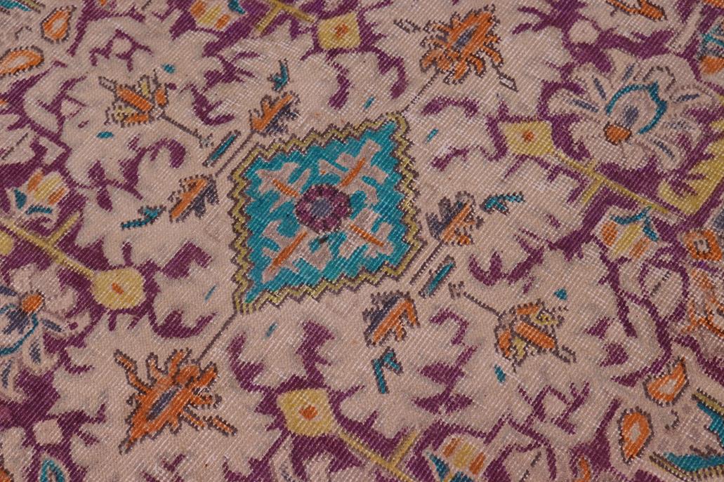 handmade Vintage Tabriz Blue Purple Hand Knotted RECTANGLE 100% WOOL area rug 8 x 11