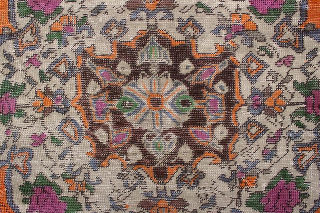 handmade Vintage Tabriz Orange Blue Hand Knotted RUNNER 100% WOOL area rug 5x10