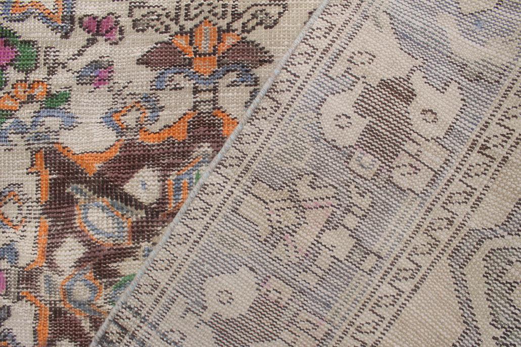 handmade Vintage Tabriz Orange Blue Hand Knotted RUNNER 100% WOOL area rug 5x10