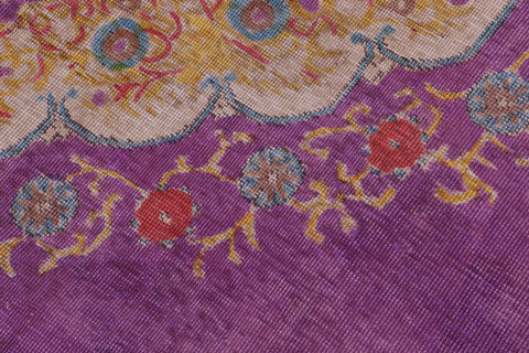 handmade Vintage Tabriz Light Purpl Yellow Hand Knotted RECTANGLE 100% WOOL area rug 9' x 12'