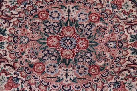 handmade Traditional Kashan Green Ivory Hand Knotted RECTANGLE 100% WOOL area rug 9x12