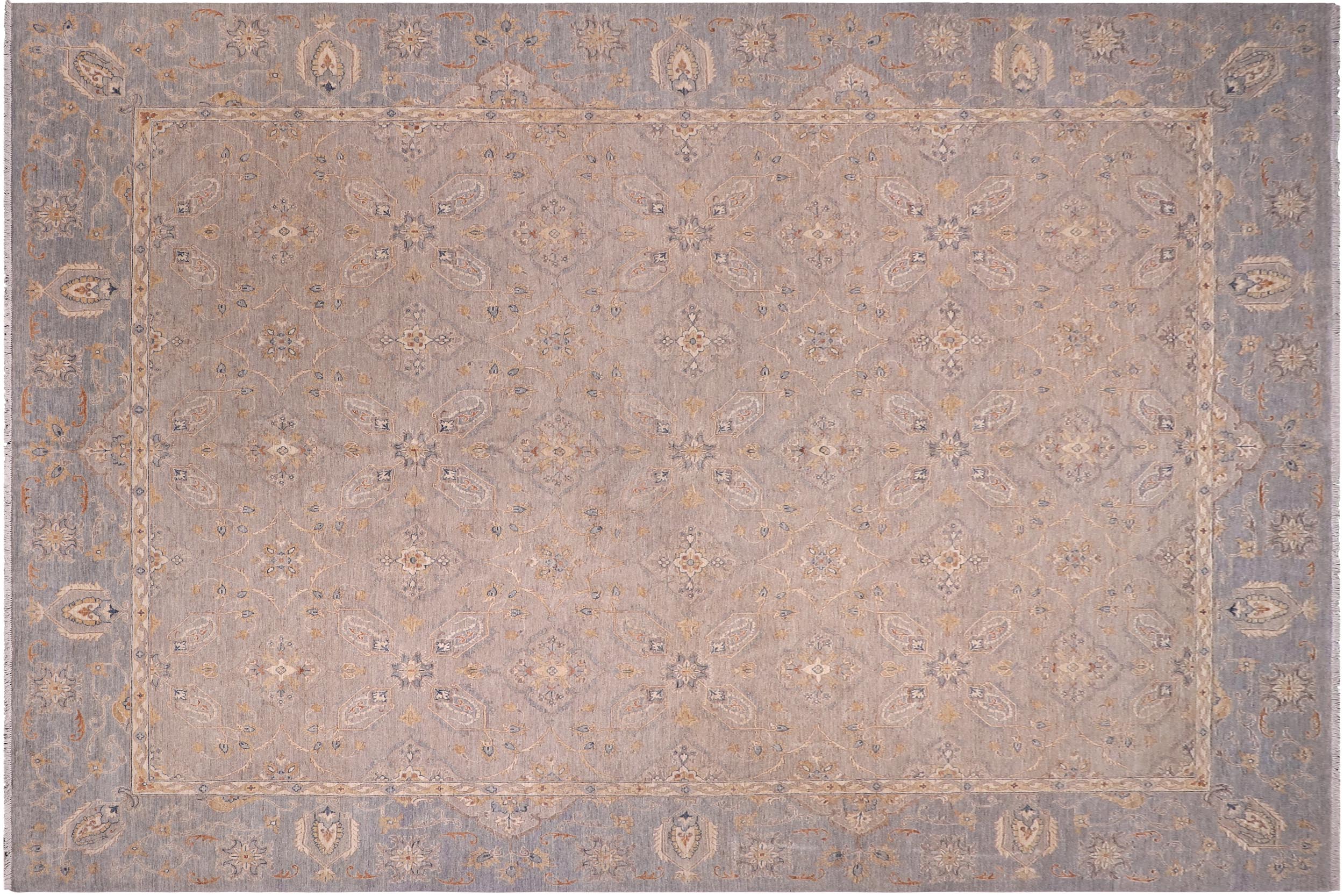 handmade Traditional Kafkaz Gray Blue Hand Knotted RECTANGLE 100% WOOL area rug 12x15