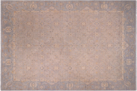 handmade Traditional Kafkaz Gray Blue Hand Knotted RECTANGLE 100% WOOL area rug 12x15