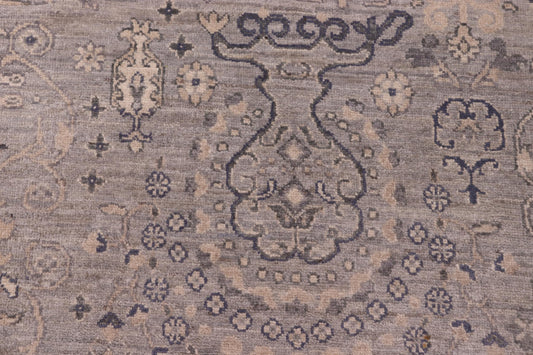 handmade Modern Modern Blue Beige Hand Knotted RECTANGLE 100% WOOL area rug 10' x 14'