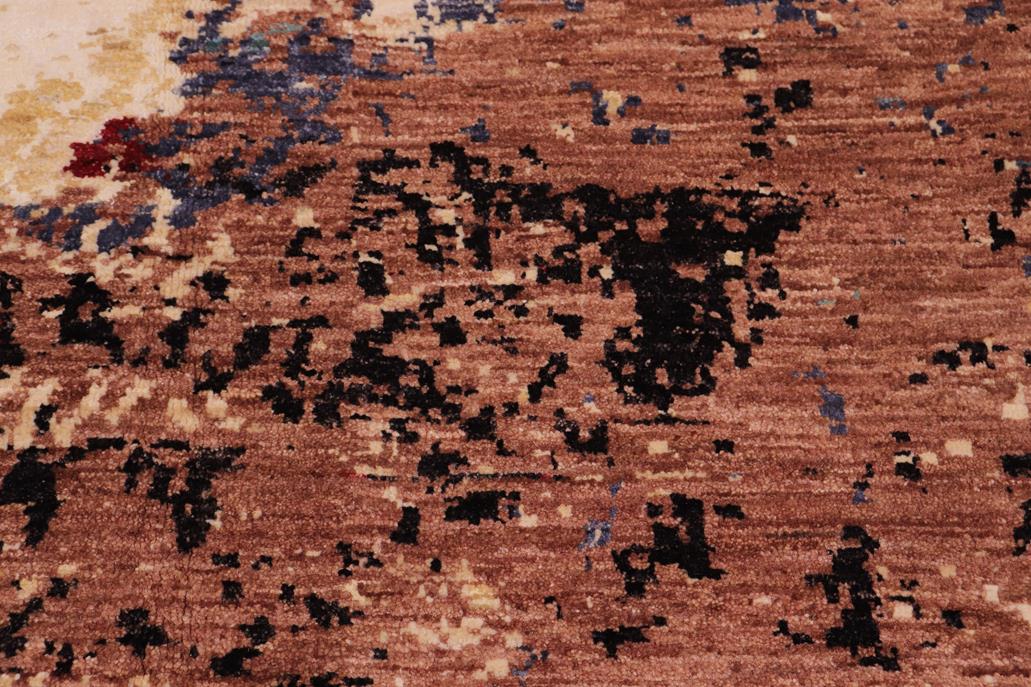 handmade Modern Modern Red Blue Hand Knotted RECTANGLE WOOL&SILK area rug 8 x 10