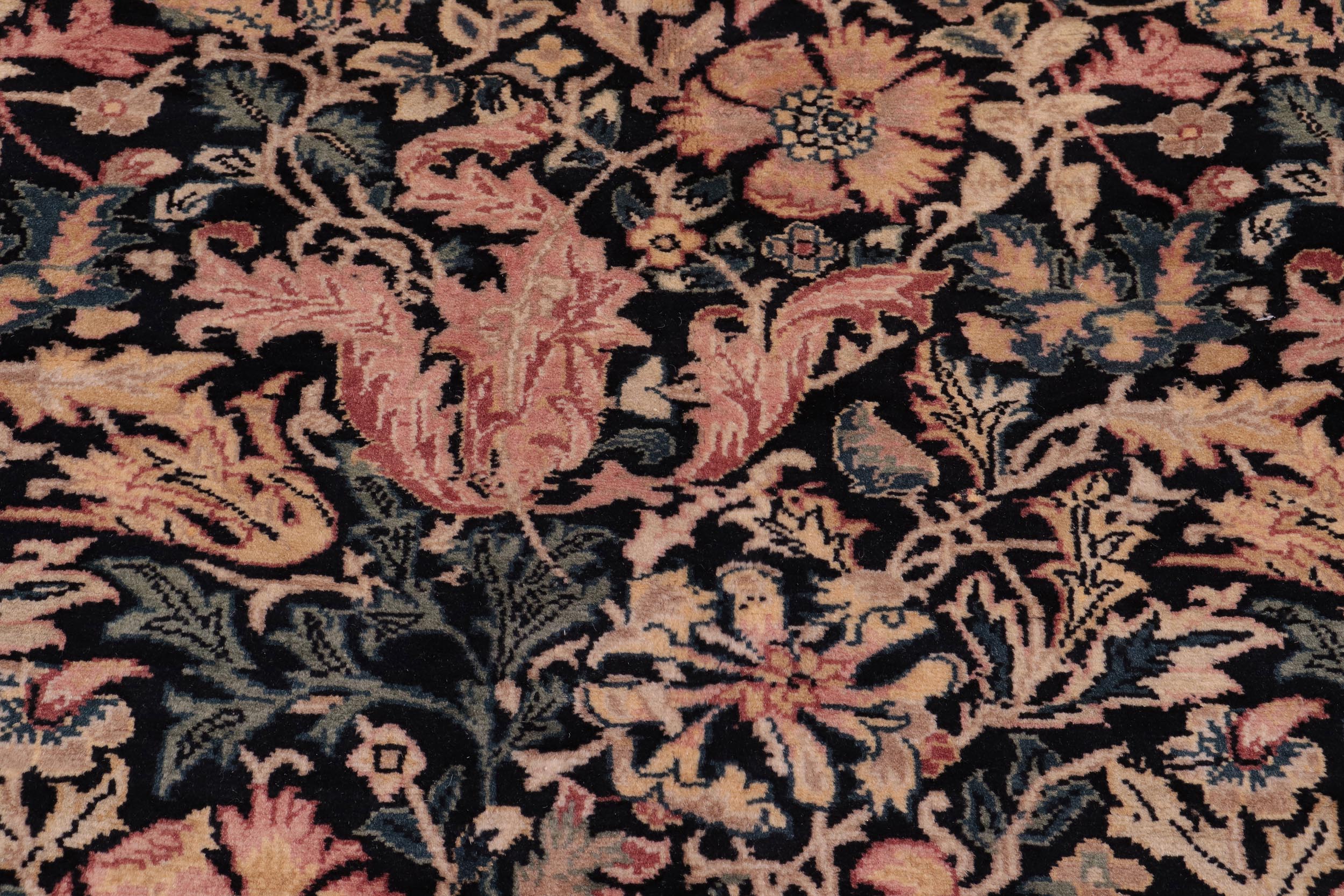 handmade Transitional Gulshanayub Black Beige Hand Knotted RECTANGLE 100% WOOL area rug 8x10