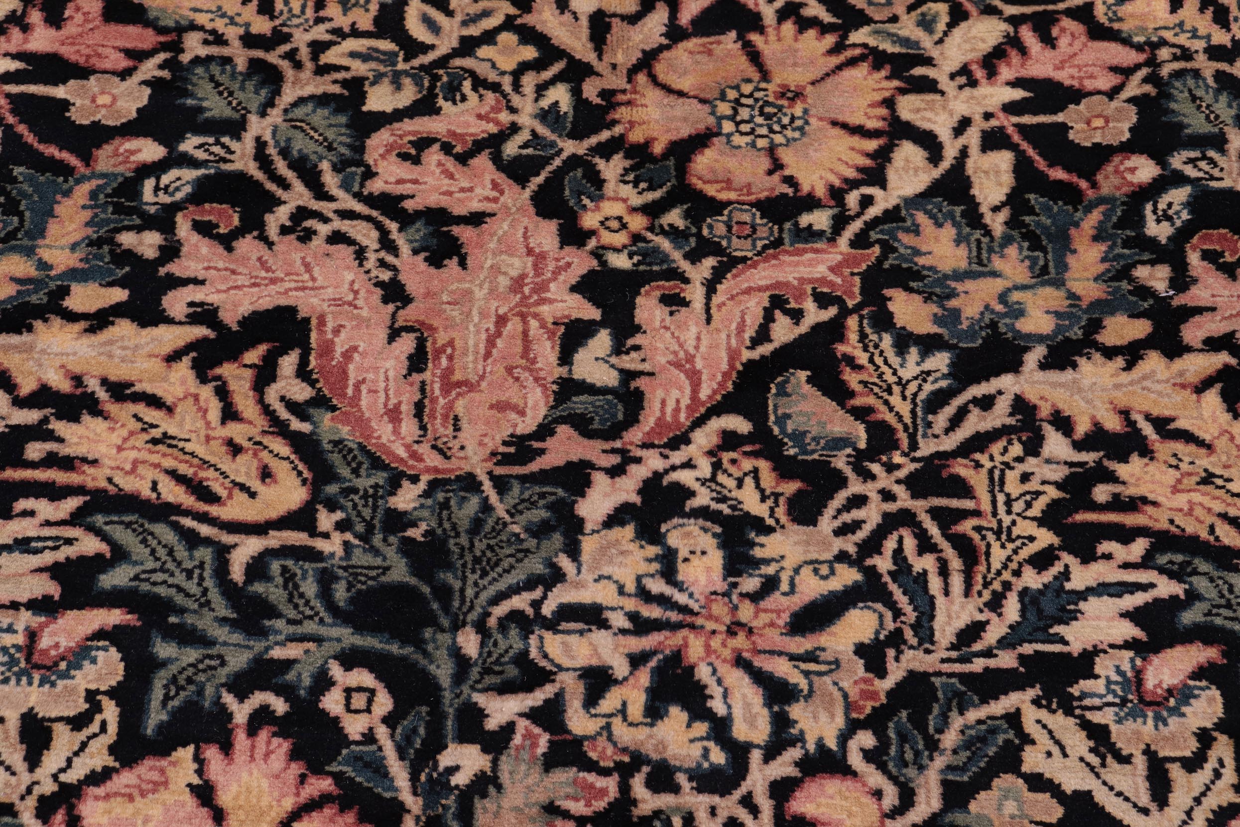 handmade Transitional Gulshanayub Black Beige Hand Knotted RECTANGLE 100% WOOL area rug 8x10