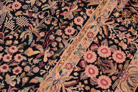 handmade Transitional Gulshan Black Black Hand Knotted RECTANGLE 100% WOOL area rug 9x12