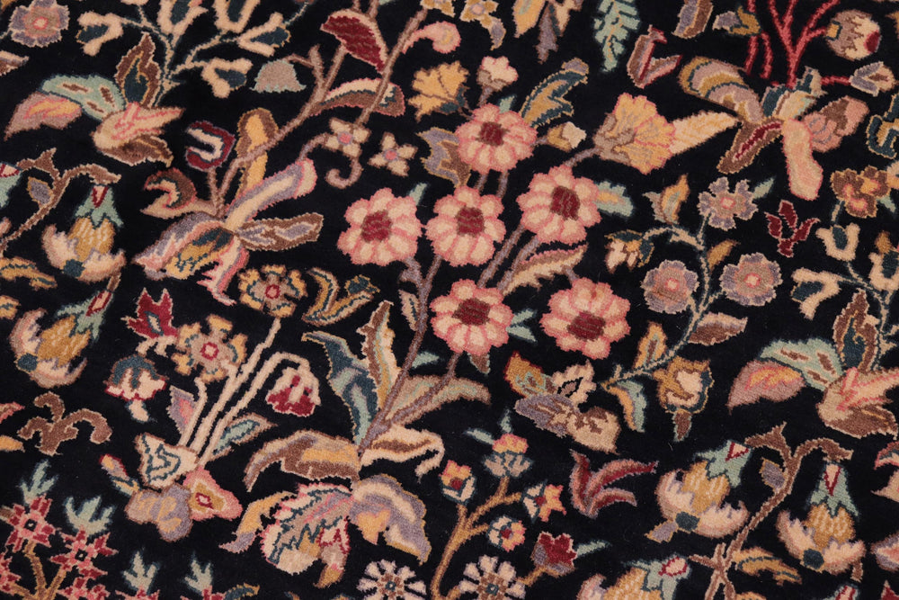 handmade Transitional Gulshan Black Black Hand Knotted RECTANGLE 100% WOOL area rug 9x12