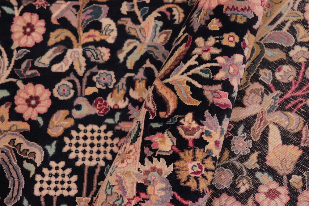handmade Transitional Gulshan Black Black Hand Knotted RECTANGLE 100% WOOL area rug 9x12