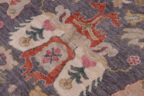 handmade Traditional Oushak Gray Beige Hand Knotted RECTANGLE 100% WOOL area rug 12' x 15'