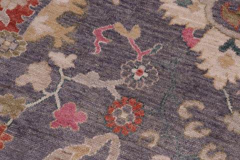 handmade Traditional Oushak Gray Beige Hand Knotted RECTANGLE 100% WOOL area rug 12' x 15'