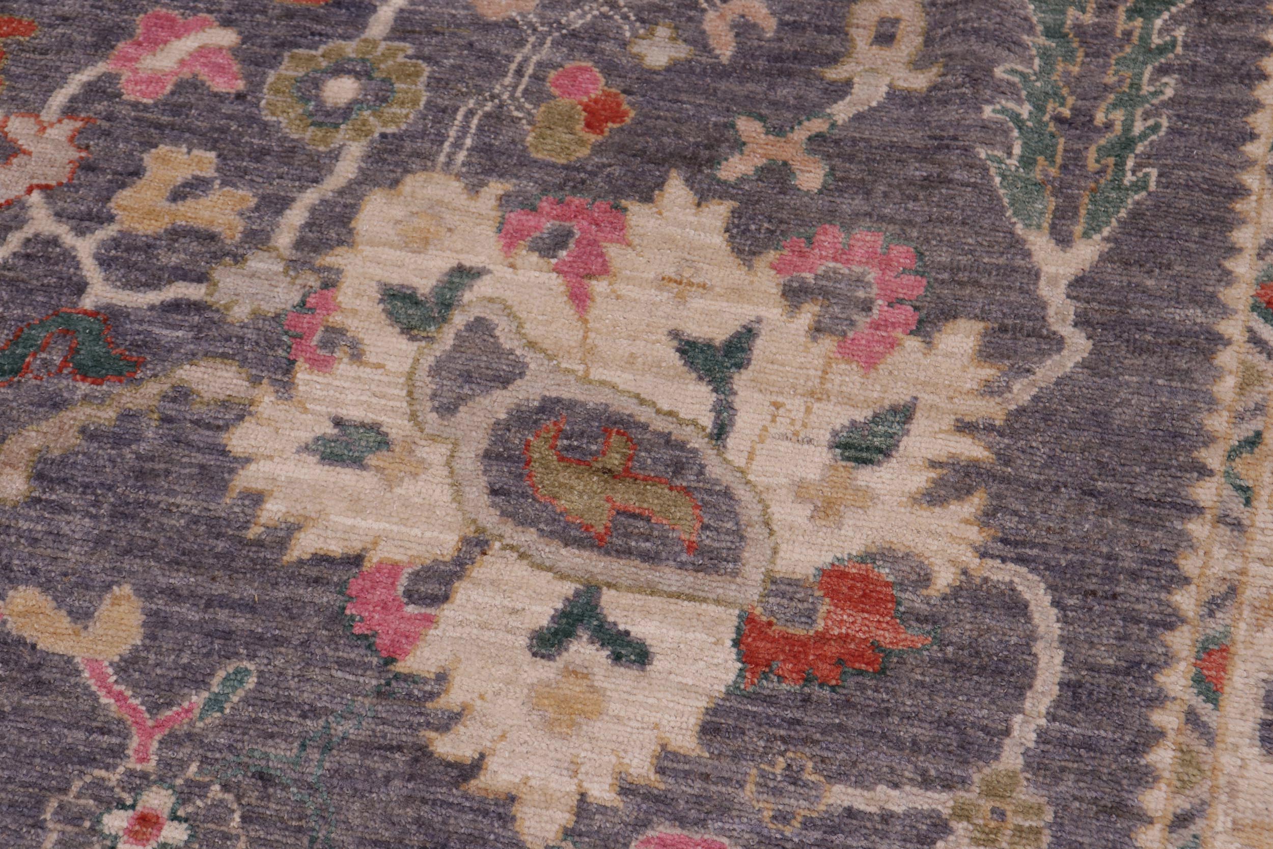 handmade Traditional Oushak Gray Beige Hand Knotted RECTANGLE 100% WOOL area rug 12' x 15'