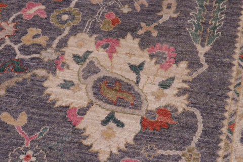 handmade Traditional Oushak Gray Beige Hand Knotted RECTANGLE 100% WOOL area rug 12' x 15'