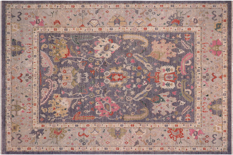 handmade Traditional Oushak Gray Beige Hand Knotted RECTANGLE 100% WOOL area rug 12' x 15'