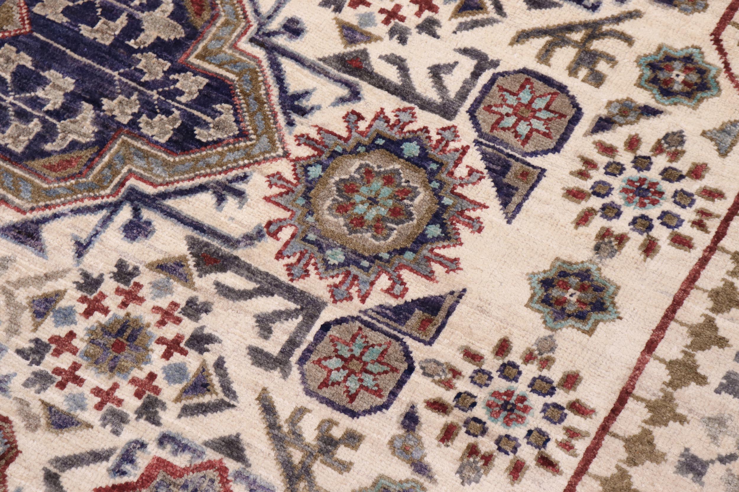 handmade Geometric Mamluk Beige Gray Hand Knotted RECTANGLE 100% WOOL area rug 12 x 16