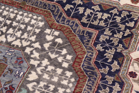 handmade Geometric Mamluk Beige Gray Hand Knotted RECTANGLE 100% WOOL area rug 12 x 16