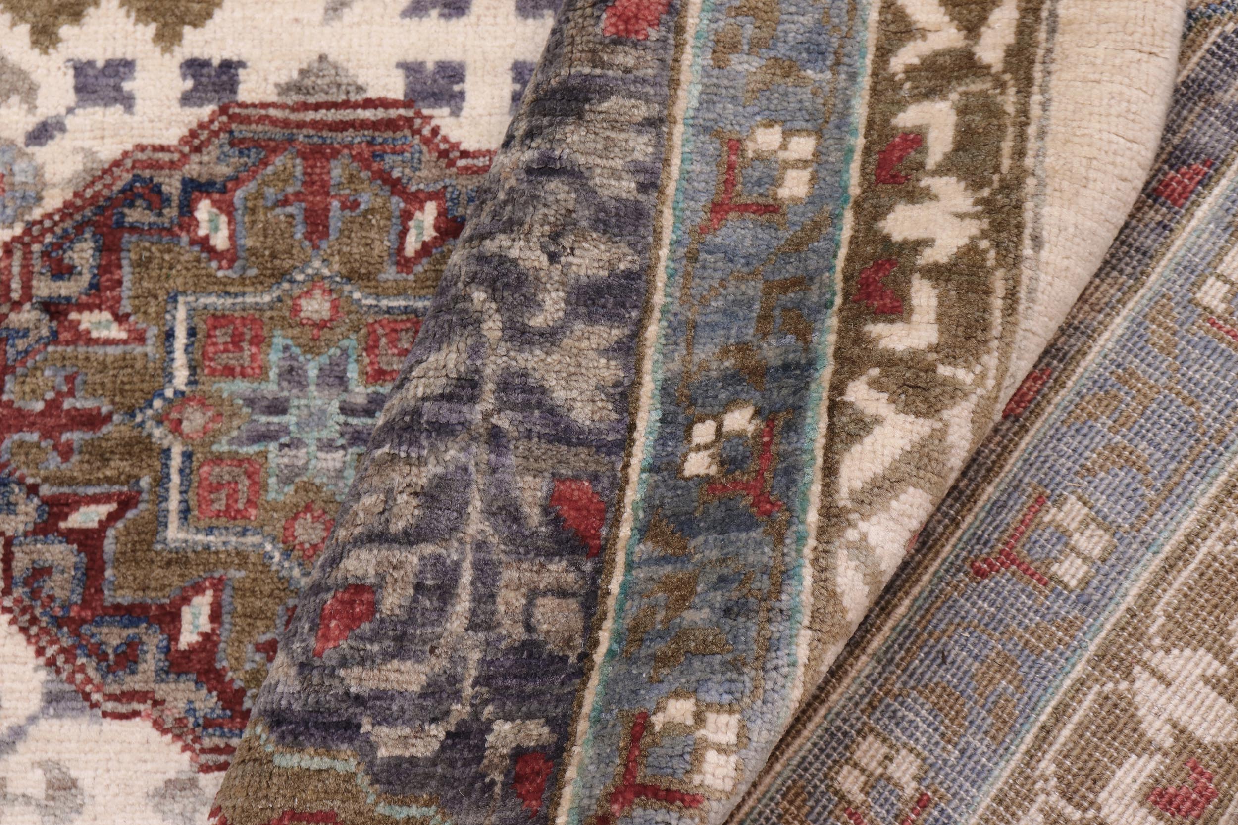 handmade Geometric Mamluk Beige Gray Hand Knotted RECTANGLE 100% WOOL area rug 12 x 16