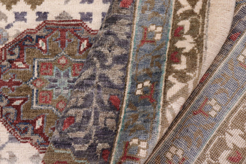 handmade Geometric Mamluk Beige Gray Hand Knotted RECTANGLE 100% WOOL area rug 12 x 16