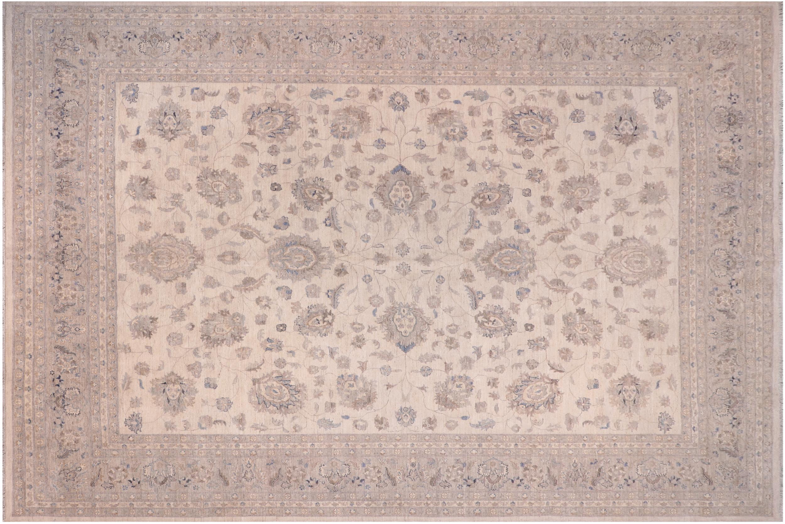 handmade Traditional Kafkaz Beige Tan Hand Knotted RECTANGLE 100% WOOL area rug 12x15